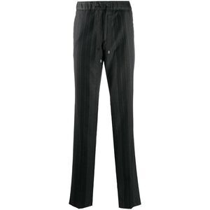ETRO Pinstripe Drawstring Waist Trousers Men BLACK Pants